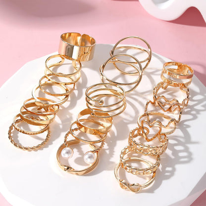 Dollcini, 33 db fülbevaló és gyűrű, kiváló minőségű ötvözet fülbevaló, gyűrű, arany