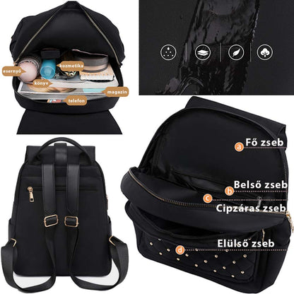 Dollcini, divatos hátizsák, alkalmi hátizsák, hölgyek/lányok/üzlet/utazás, egyszerű gombos hátizsák