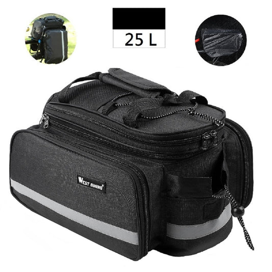 Dollcini, bicycle bag, Bicycle bag, bicycle touring bag for trunk, rear seat, waterproof, 100005, Black